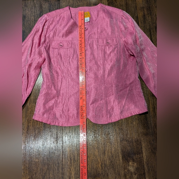 Ruby‎ Rd. Pink Metallic Jacket - Picture 9 of 9